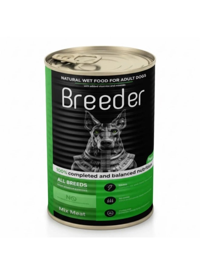 Breeder Professional Wet Dog Food Meat Mix for Adult Dogs 400g - Image 1